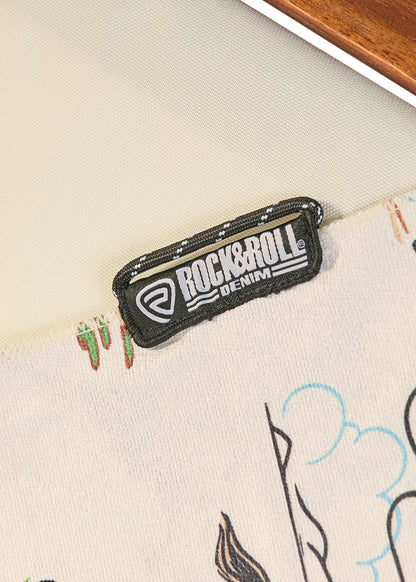 Rock & Roll Cactus & Cowboy Print Towel