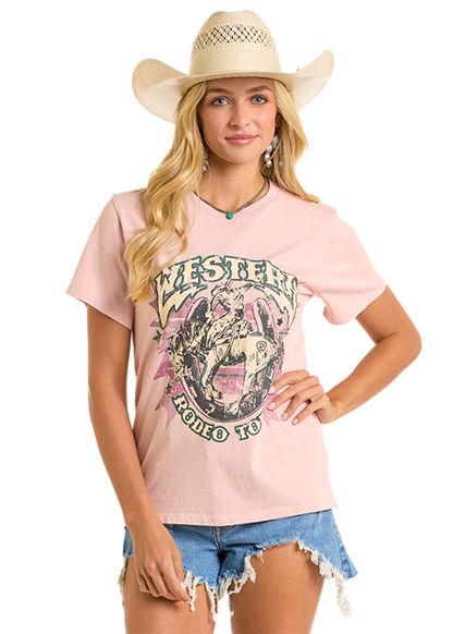 Rock & Roll Women's Pink Horseshoe T-Shirt