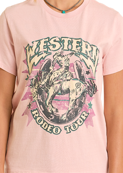 Rock & Roll Women's Pink Horseshoe T-Shirt