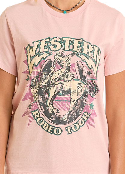 Rock & Roll Women's Pink Horseshoe T-Shirt