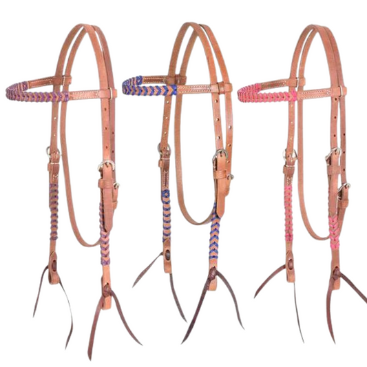 Martin Colored Laced Harness Browband Headstall