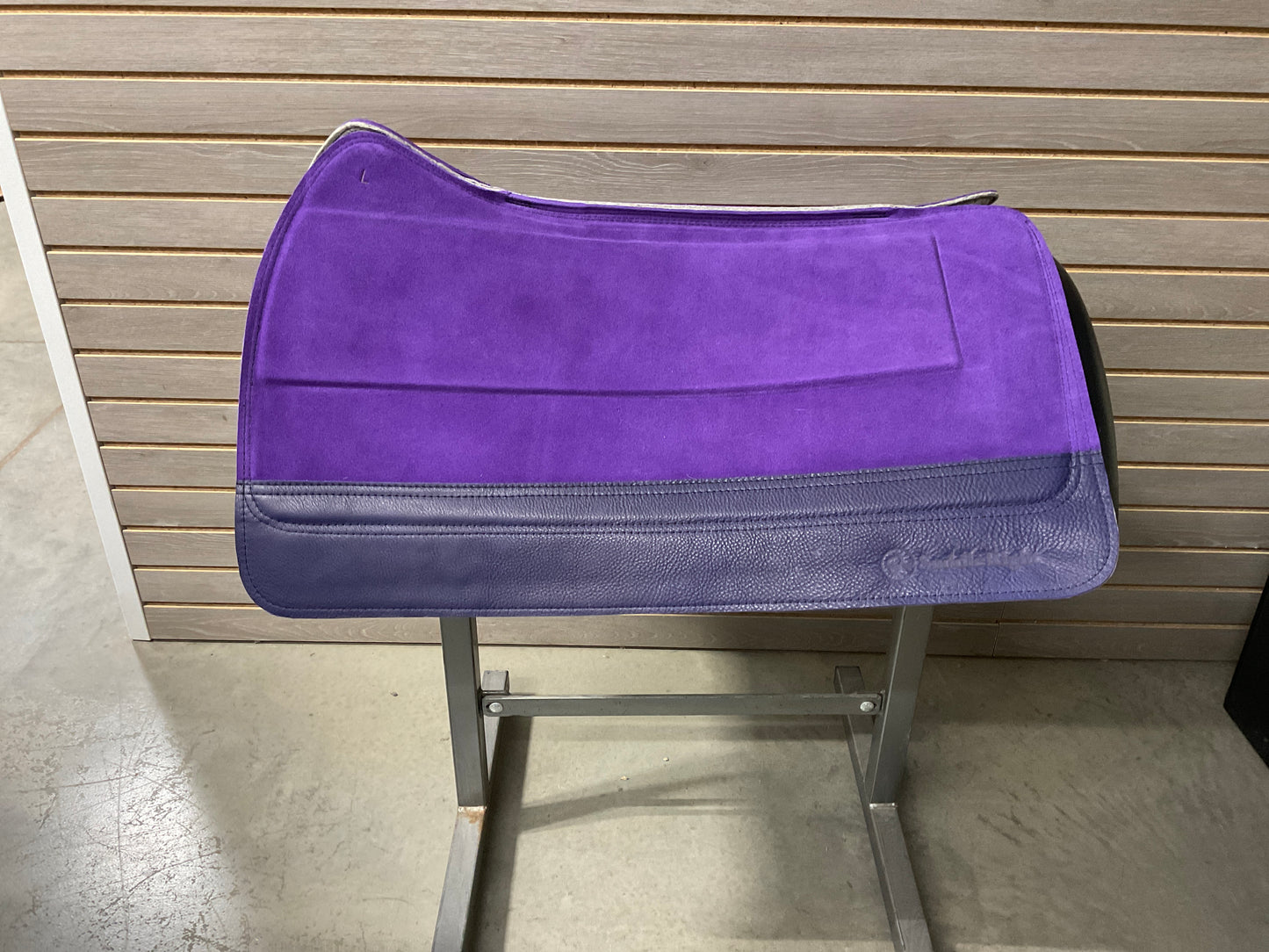 SaddleRight Legacy Saddle Pad 29" x 32" - Purple Suede & Grape Grizzly