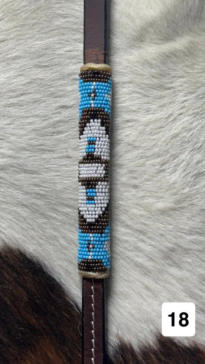 CST Leather Over & Under Whip - Beaded