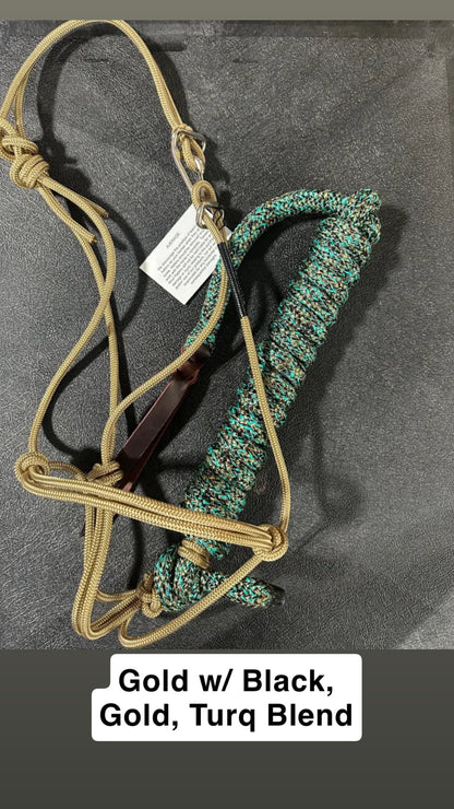 Twisted Knot Halters Rope Halter w/ Easy Off Clip & Lead