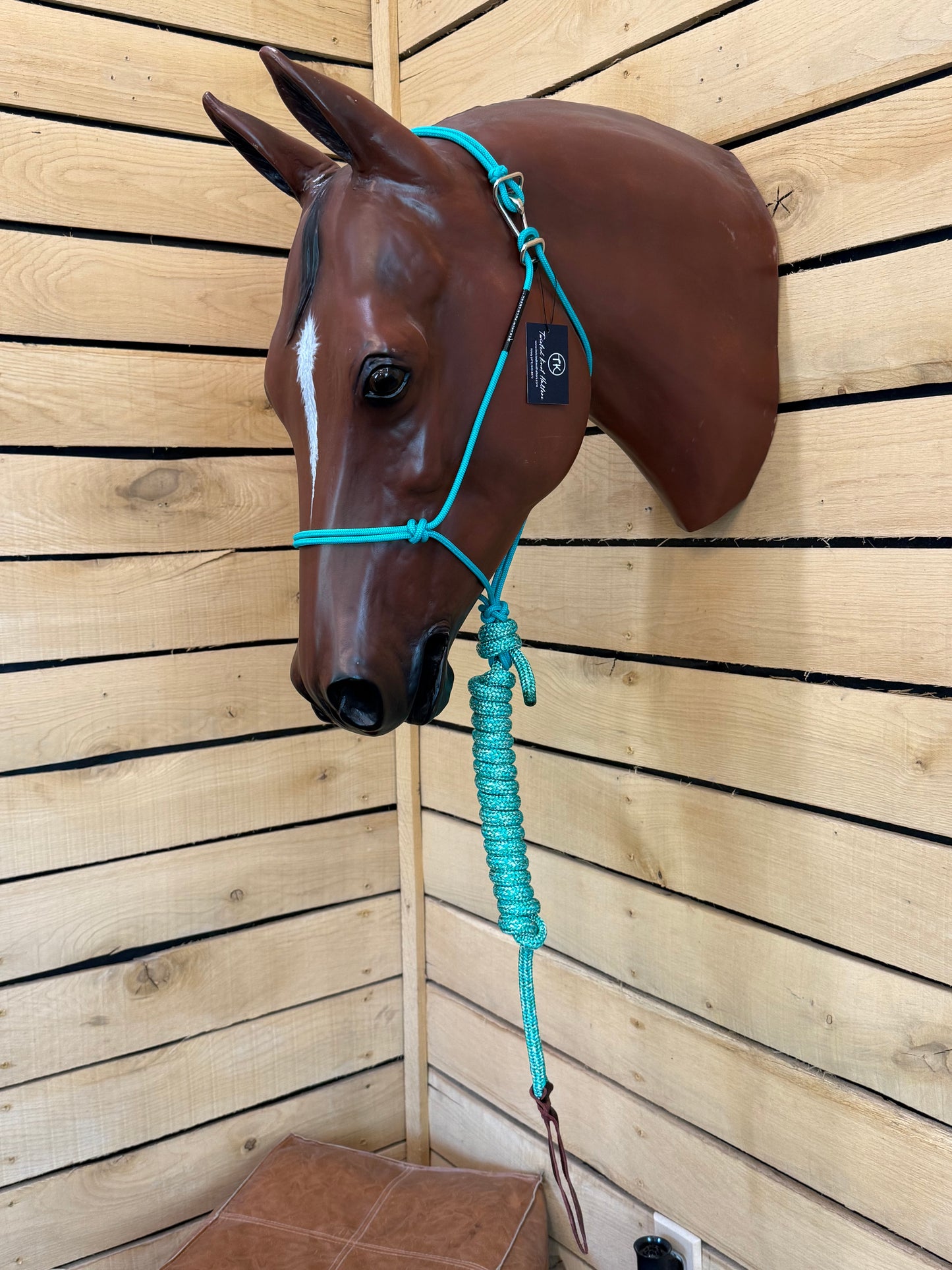 Twisted Knot Halters Rope Halter w/ Easy Off Clip & Lead