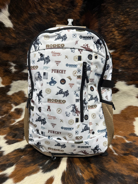 Hooey Rockstar Cream & Multi Rodeo Print Backpack