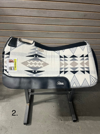 5 Star Barrel Racer Saddle Pad "Pendleton Diamond Ridge White Signature Top" 30X28