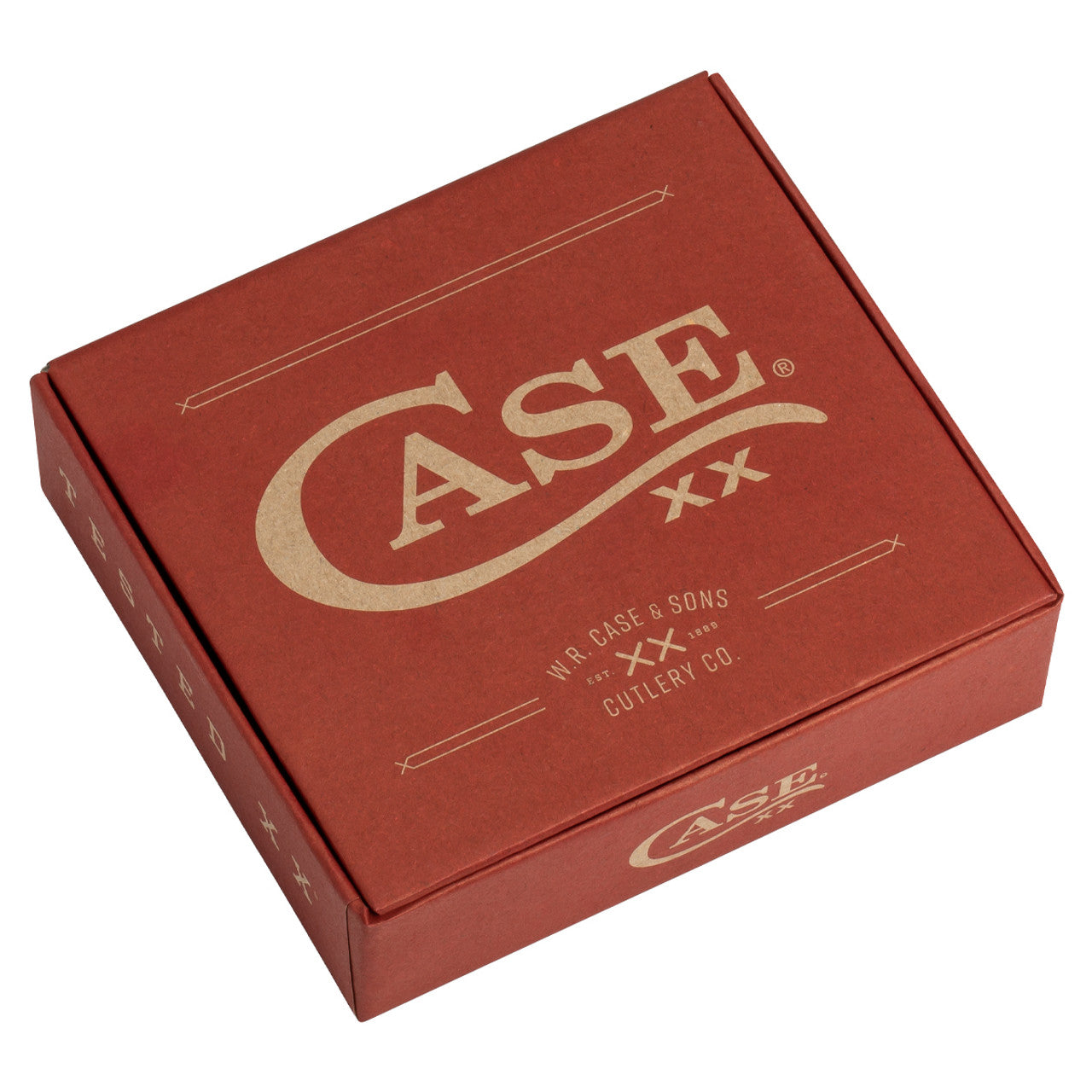 Case Smooth Dark Cinnamon Swirl Kirinite Mini Trapper Knife In Cigar Box