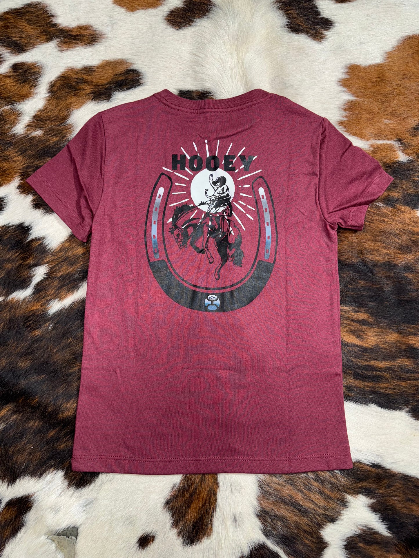 Hooey Boy's Burgundy Lucky Rider Horseshoe T-Shirt