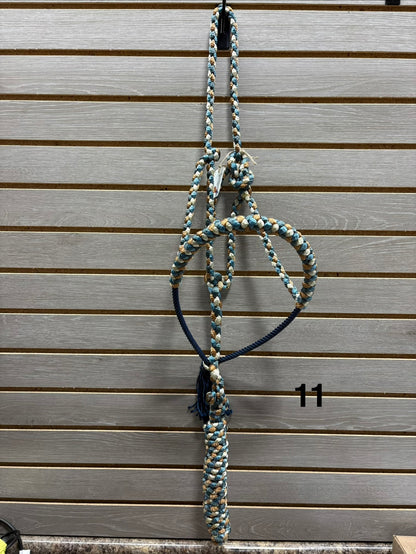 LMB Mule Tape Wrapped Rope Nose Halter - Multicolor