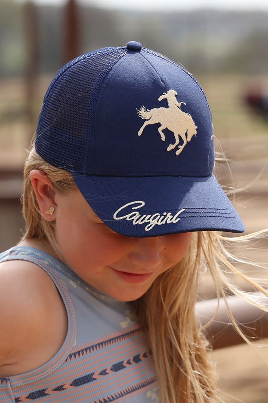 Cruel Girl's Blue Bronc Trucker Cap