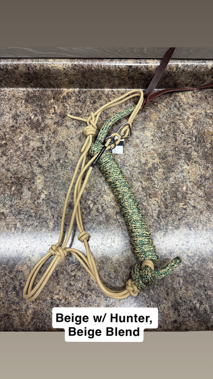 Twisted Knot Halters Rope Halter w/ Easy Off Clip & Lead