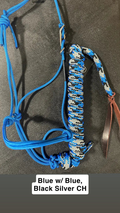 Twisted Knot Halters Rope Halter w/ Easy Off Clip & Lead
