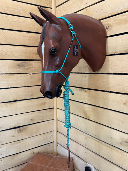 Twisted Knot Halters Rope Halter w/ Easy Off Clip & Lead
