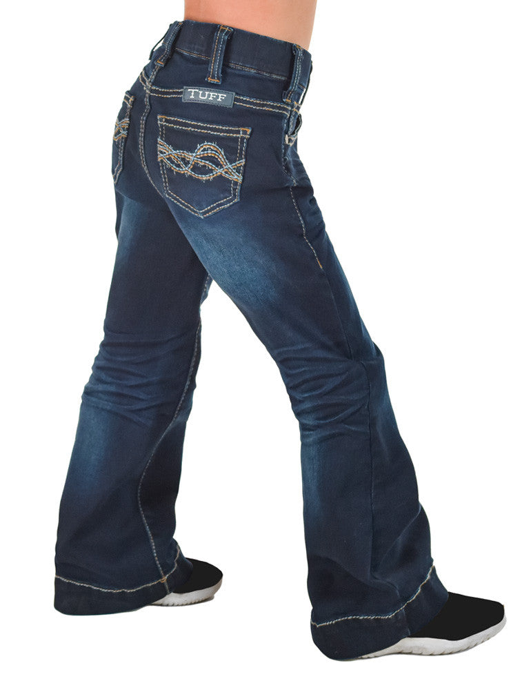 Cowgirl Tuff Girls Pull-On Dark DFMI Trouser