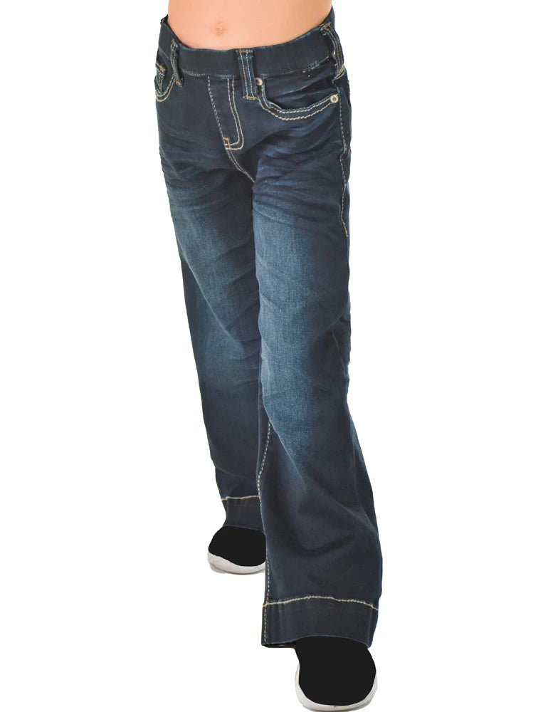 Cowgirl Tuff Girls Pull-On Dark DFMI Trouser
