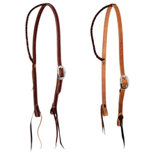 Load image into Gallery viewer, Cowboy Tack Braided Slip Ear Headstall - Burgundy
