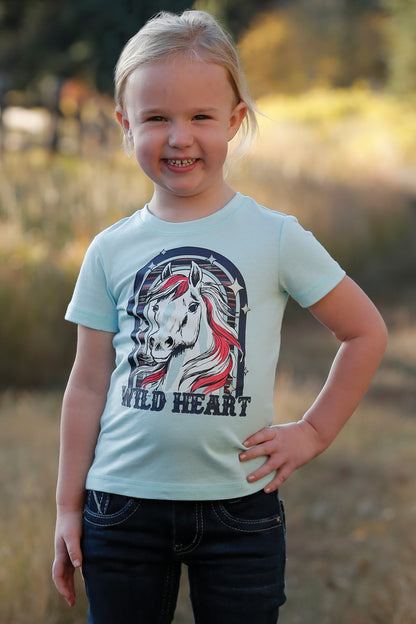 Cruel Girl's Toddler Patriotic Wild Heart T-Shirt