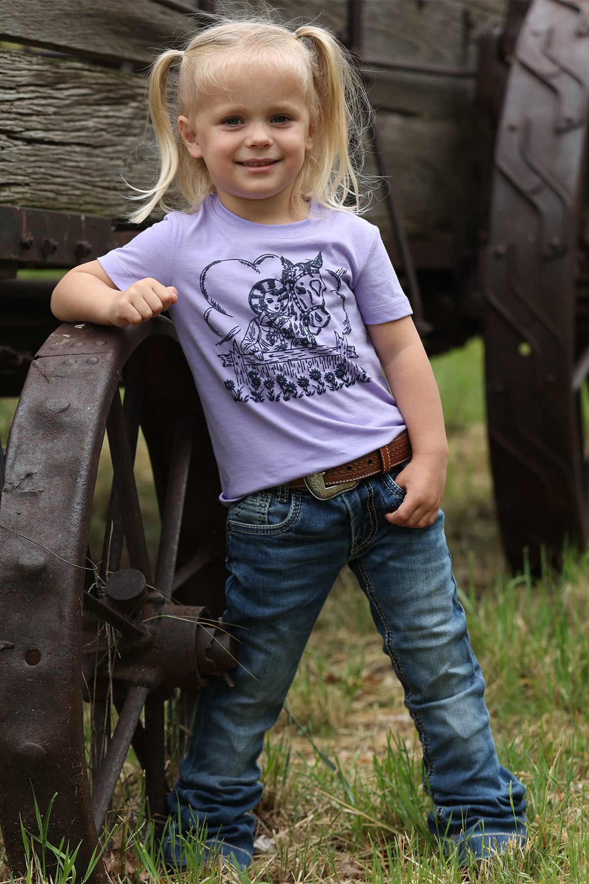 Cruel Girl's Toddler Lilac Puff Print T-Shirt