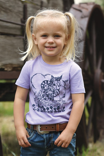 Cruel Girl's Toddler Lilac Puff Print T-Shirt