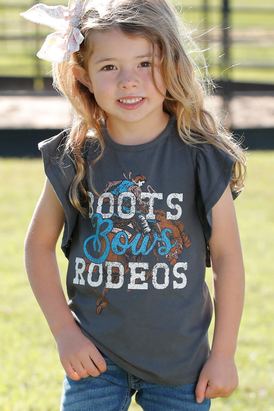 Cruel Girl's Charcoal Boots, Bows, Rodeos T-Shirt