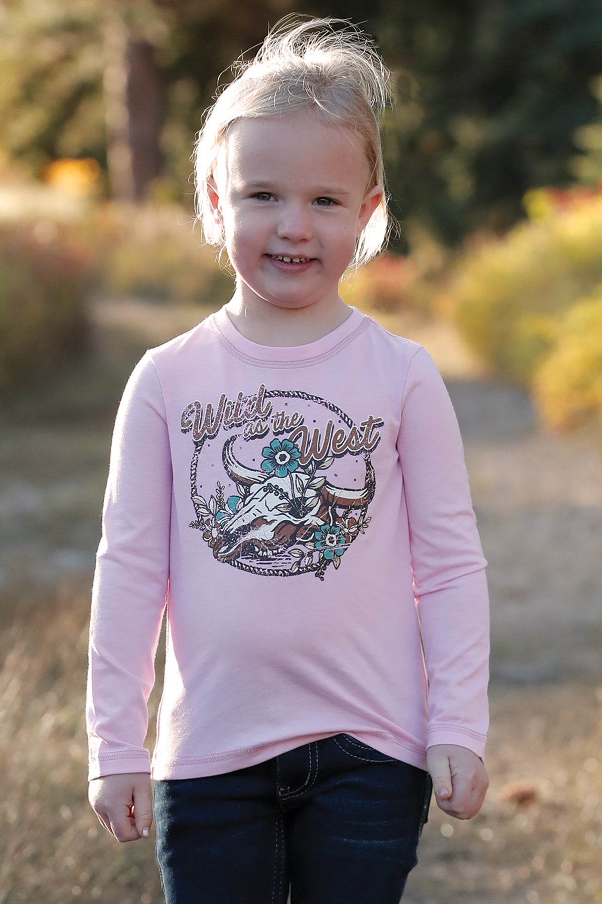 Cruel Girl's Toddler Pink Wild West Long Sleeve T-Shirt