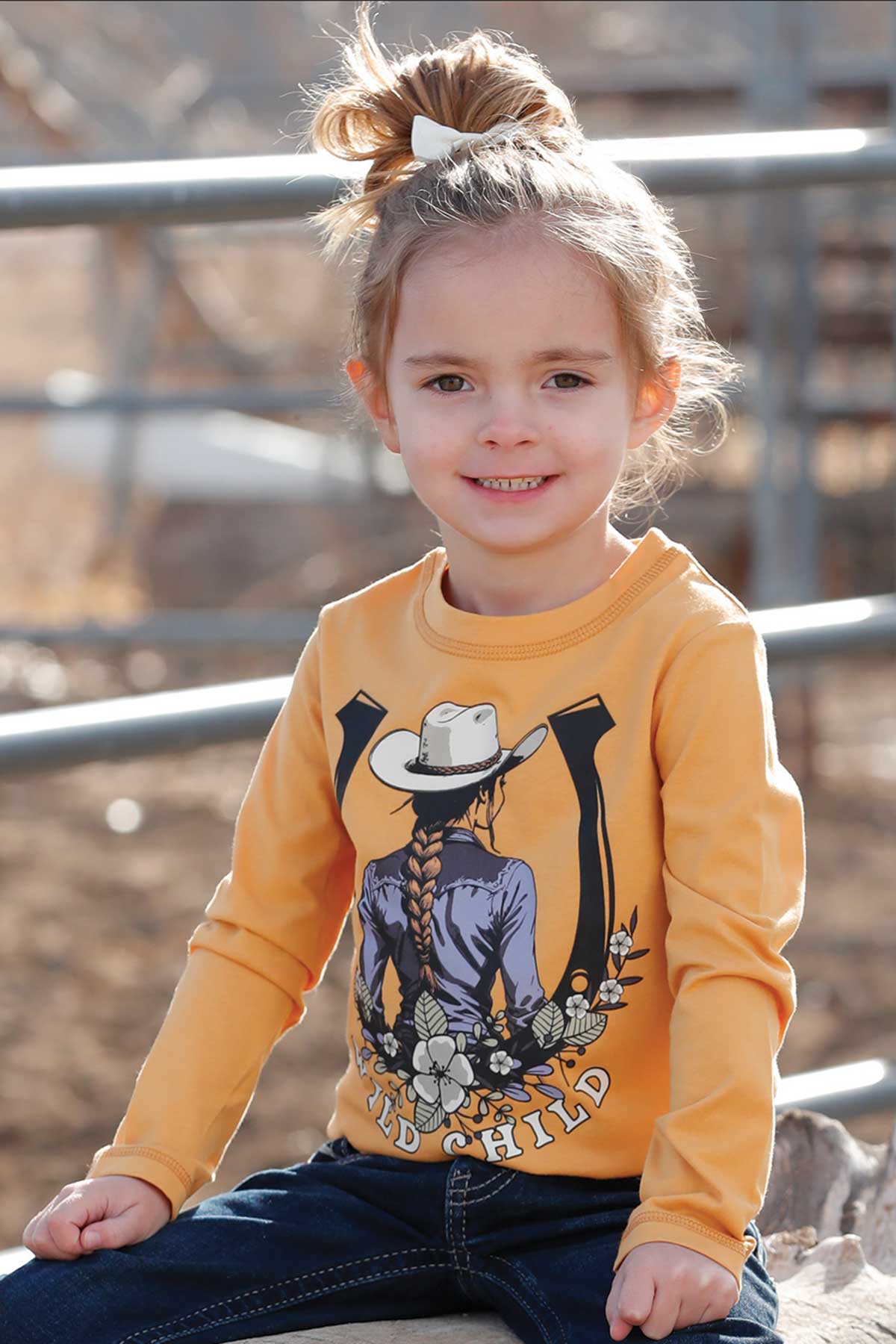 Cruel Girl's Toddler Yellow Wild Child Long Sleeve T-Shirt