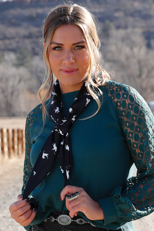 Cruel Women's Black Satin Wild Rag