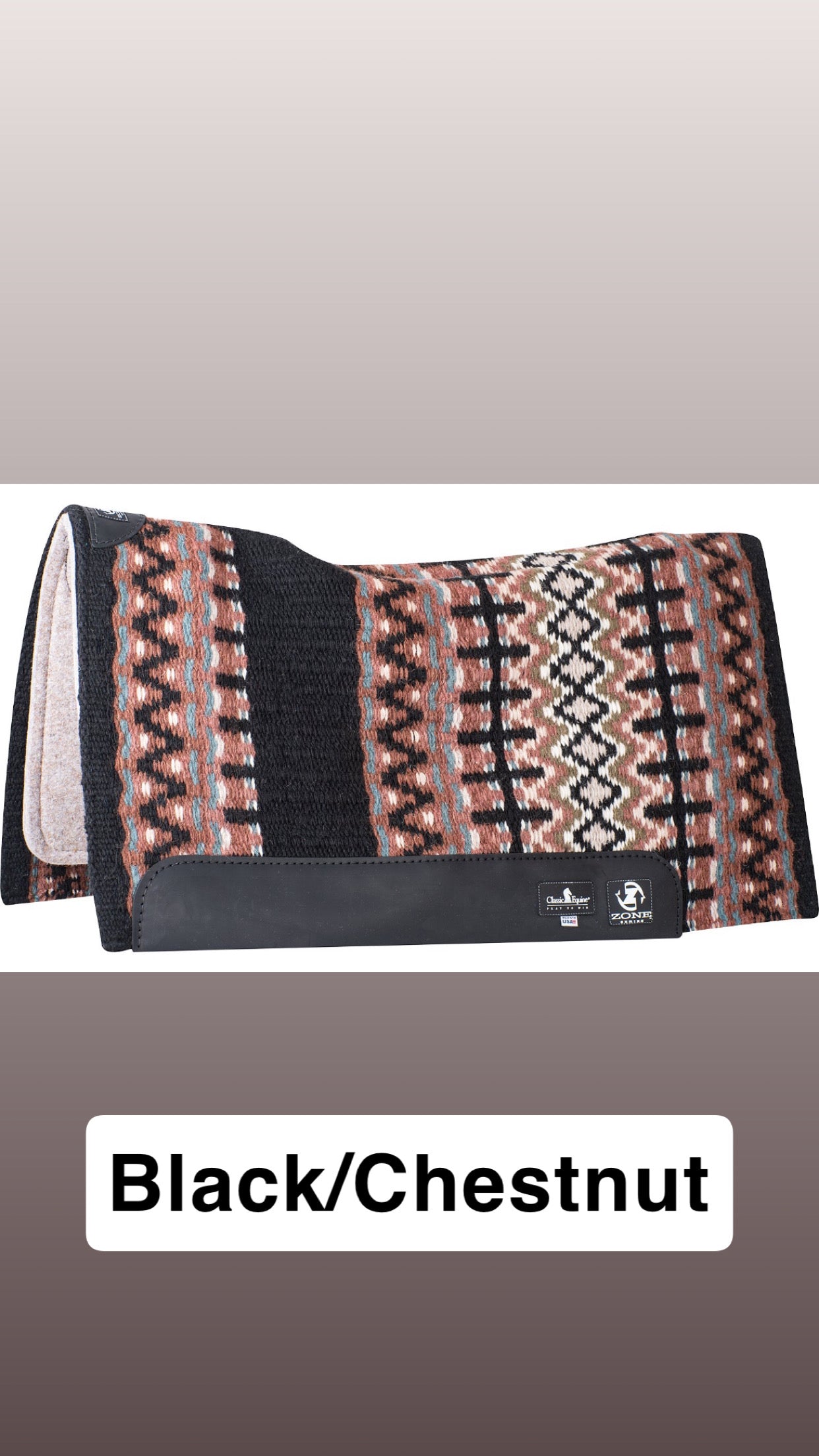 Classic Equine Wool Blanket Top Zone™ Saddle Pad