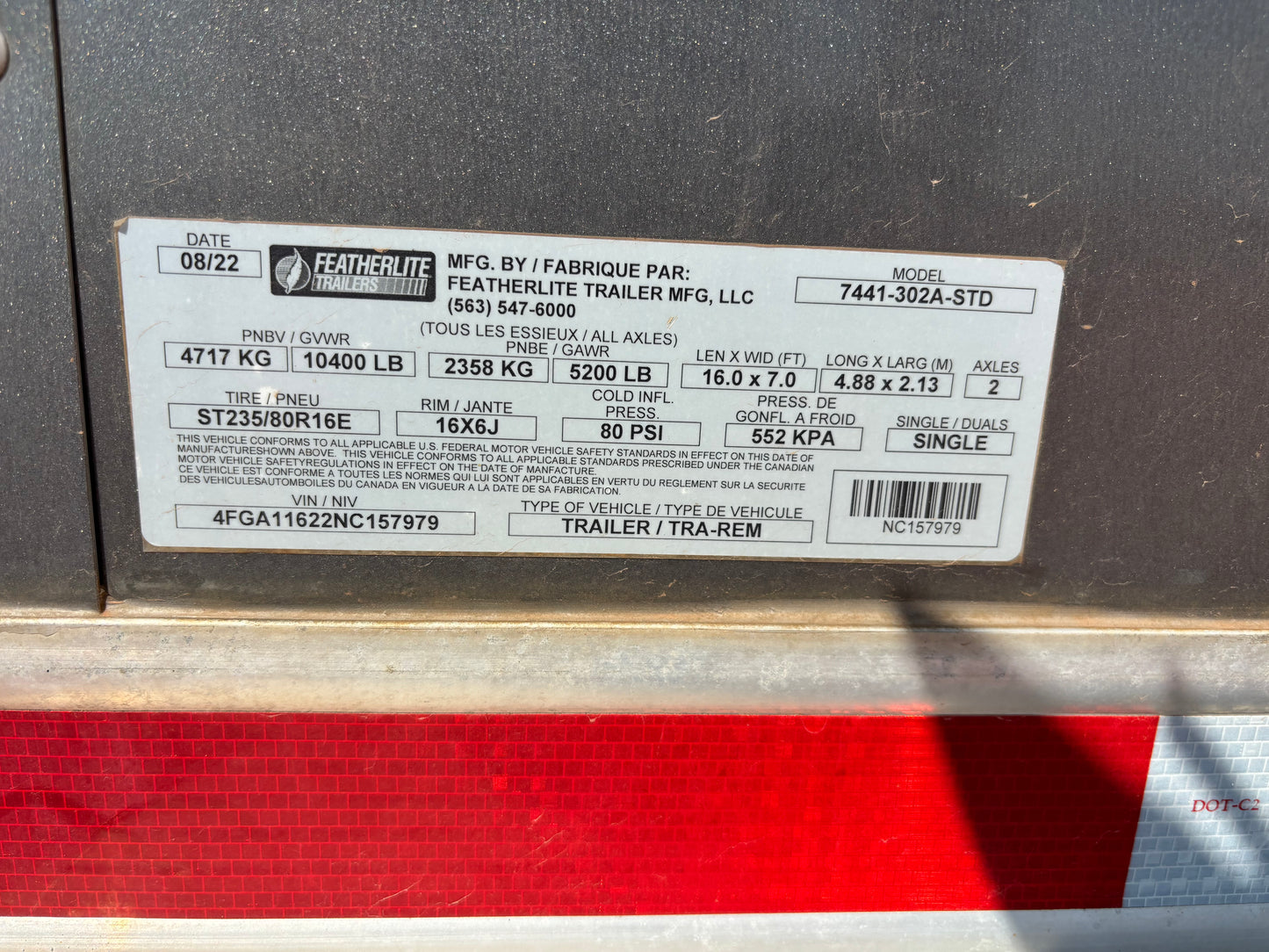 Used 2023 Featherlite 3 Horse Bumper Pull Trailer
