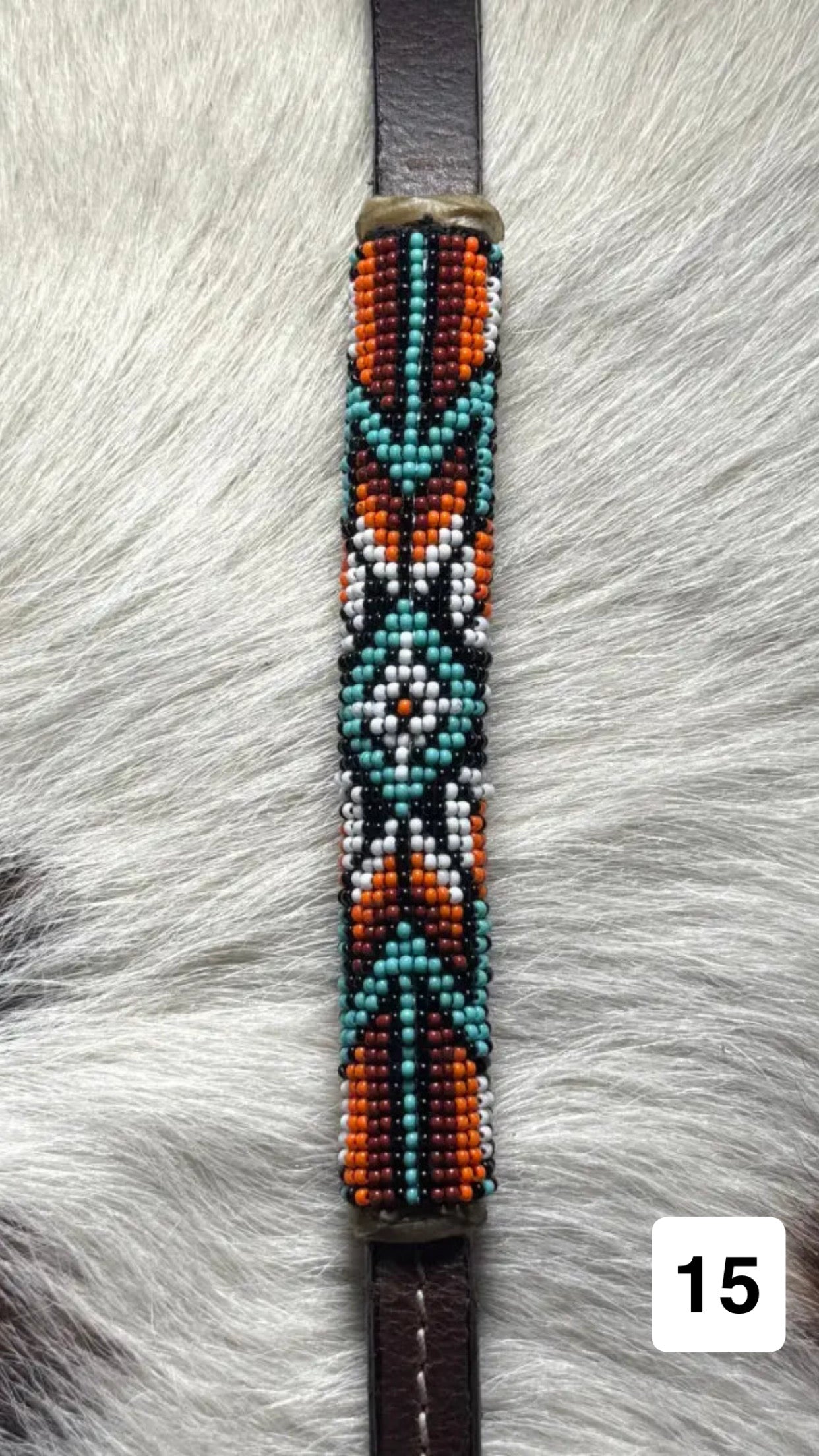 CST Leather Over & Under Whip - Beaded