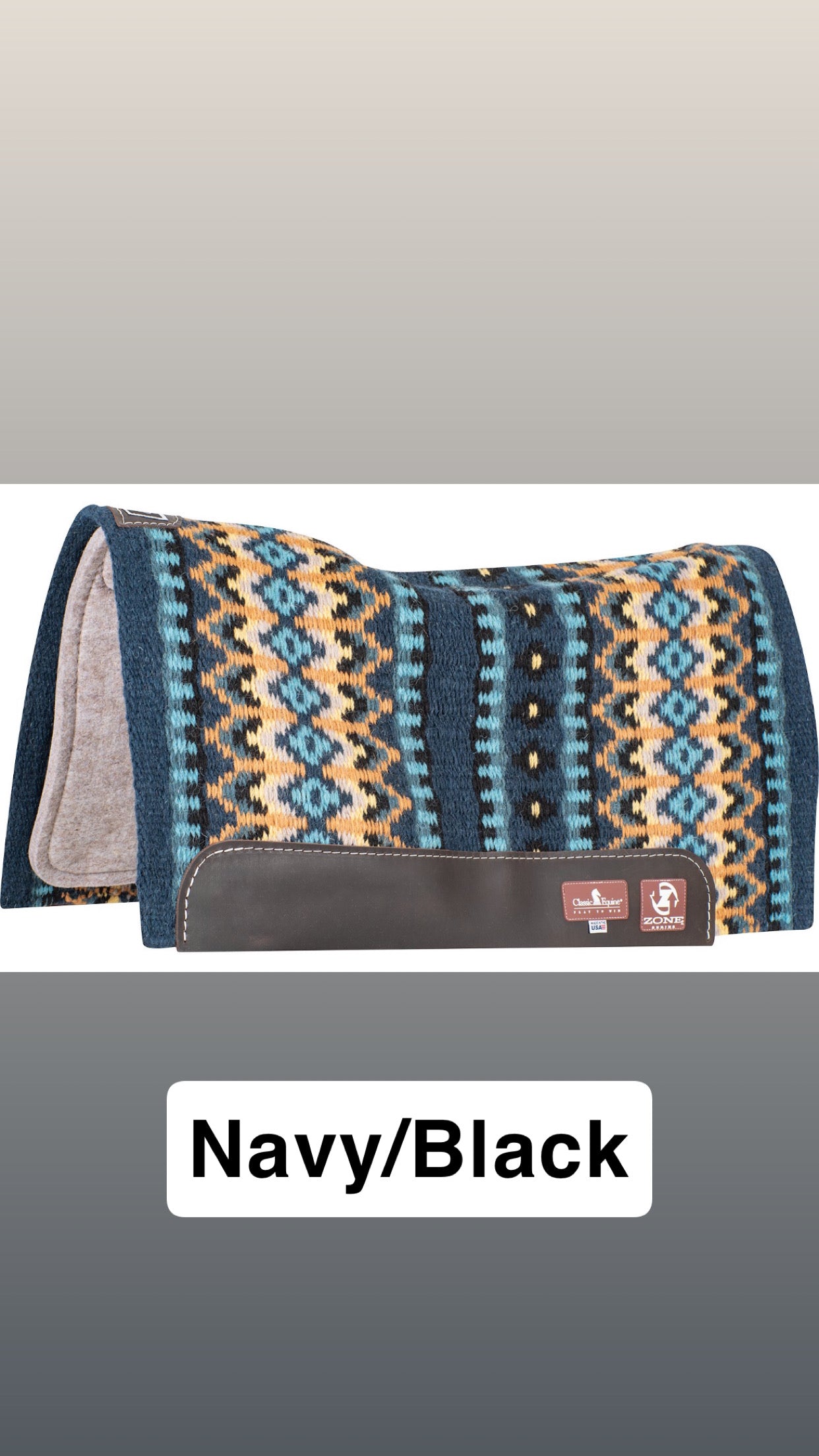 Classic Equine Wool Blanket Top Zone™ Saddle Pad