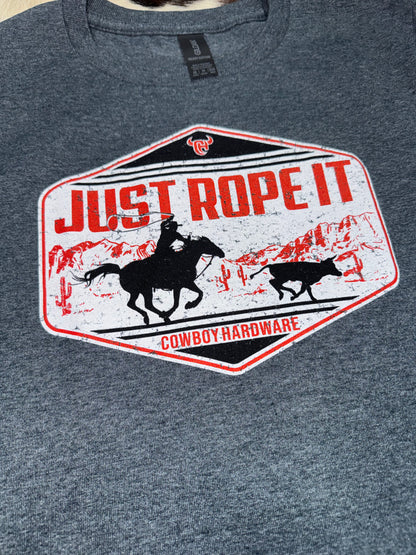 Cowboy Hardware Boy's Red Just Rope It T-Shirt