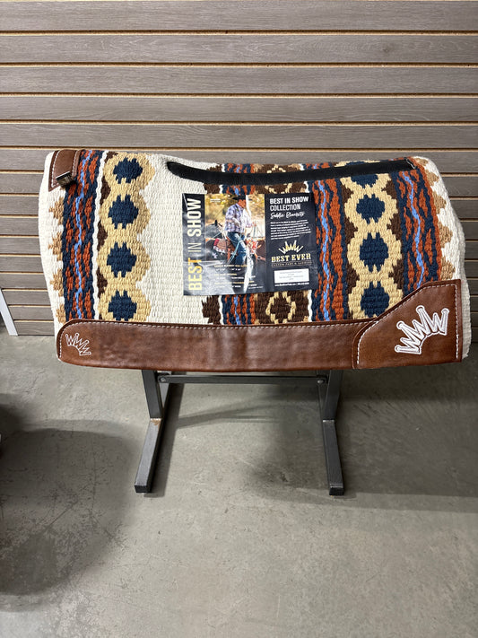 Best Ever Navajo Kush Base Saddle Pad- Riverland Rust Cream (1" thick, 34"x36")