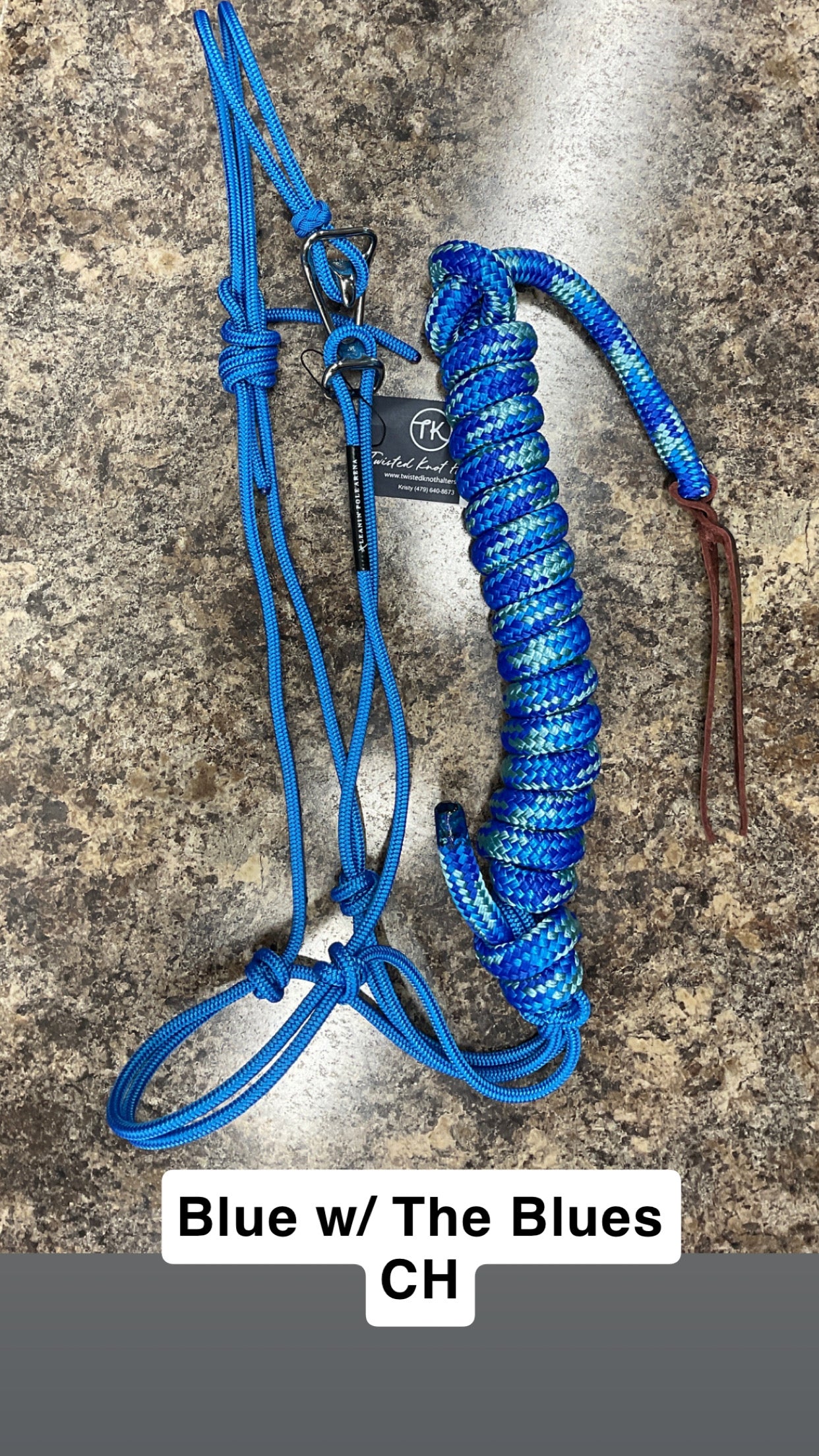 Twisted Knot Halters Rope Halter w/ Easy Off Clip & Lead