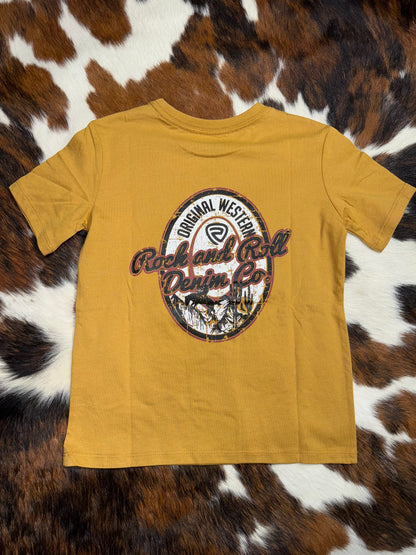 Rock & Roll Boy's Gold Denim Co. T-Shirt