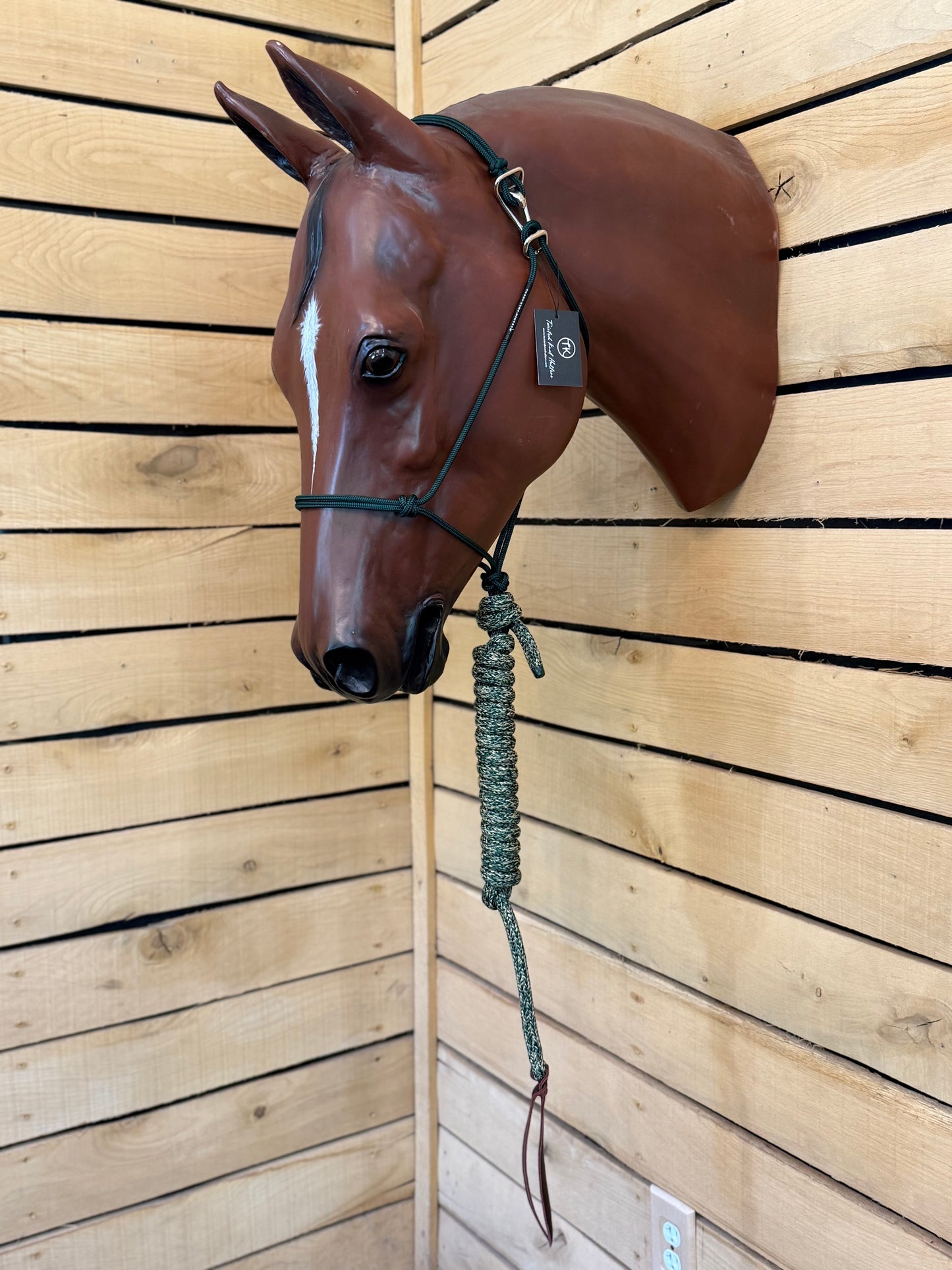 Twisted Knot Halters Rope Halter w/ Easy Off Clip & Lead