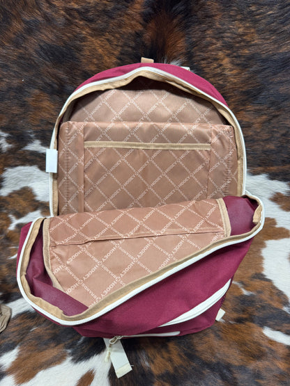 Hooey Rockstar Cream Aztec w/ Burgundy Backpack