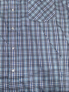 Panhandle Men's Rough Stock Aqua Plaid Western Shirt