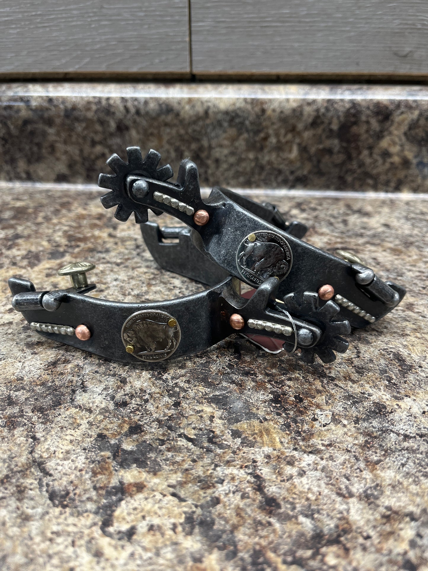 Cowboy Tack Buffalo Coin Medium Cup Spurs