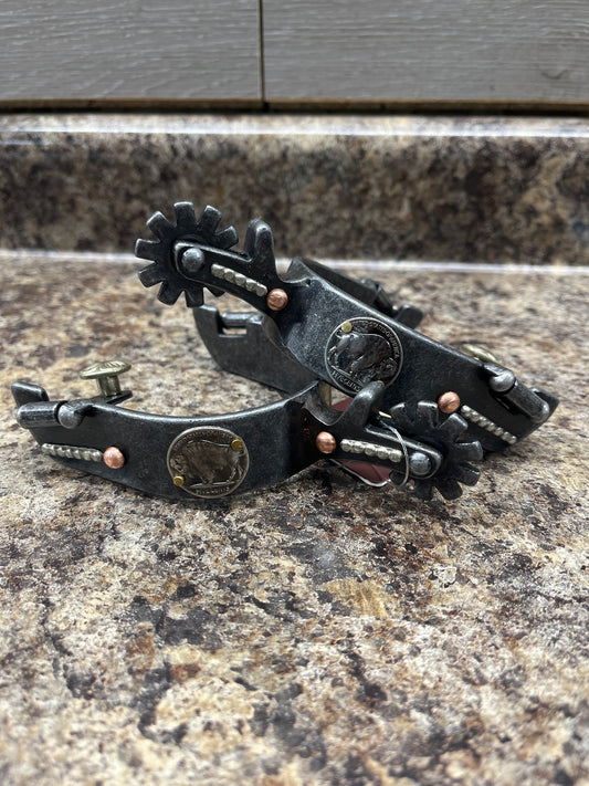 Cowboy Tack Buffalo Coin Medium Cup Spurs