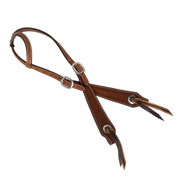 Teskey Roughout One Ear Headstall w/ Shell Border