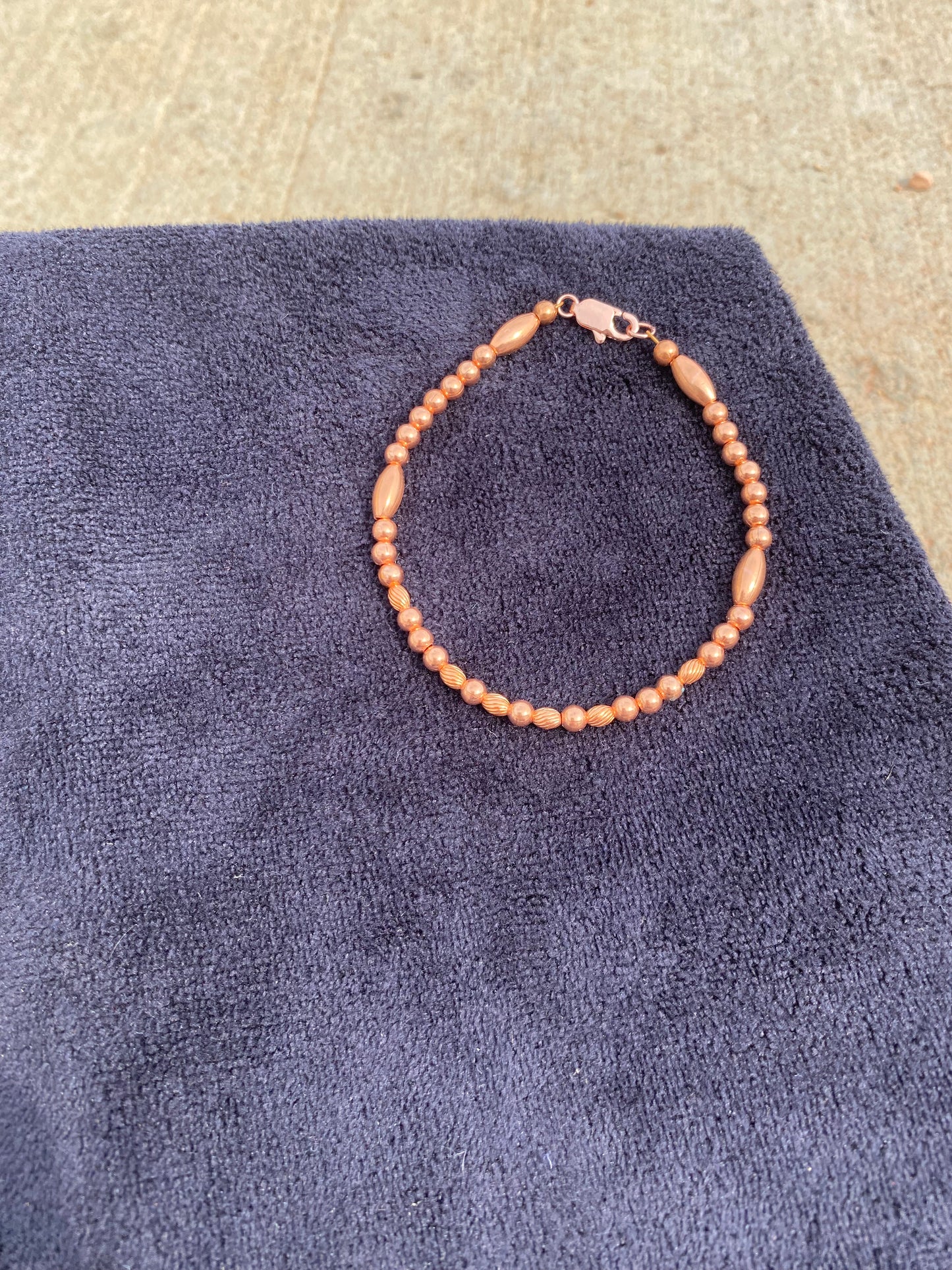 Mixed Shaped Copper Pearls Necklace & Bracelet