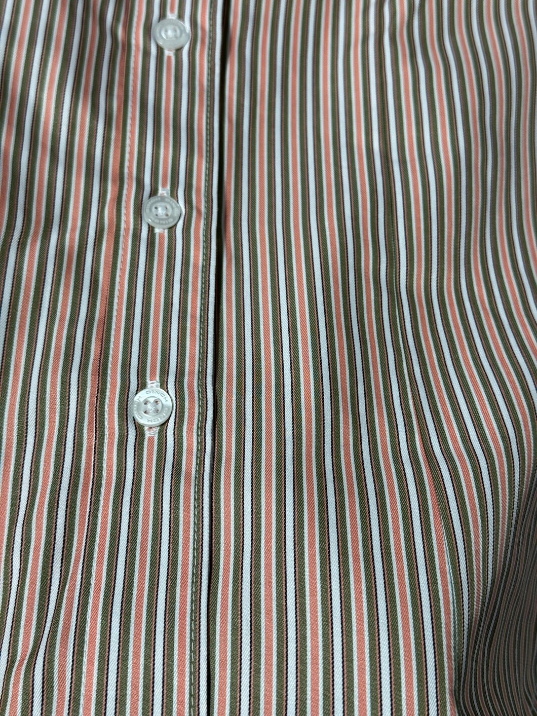 Cinch Women's Tencel Peach & Olive Pinstripe Western Shirt