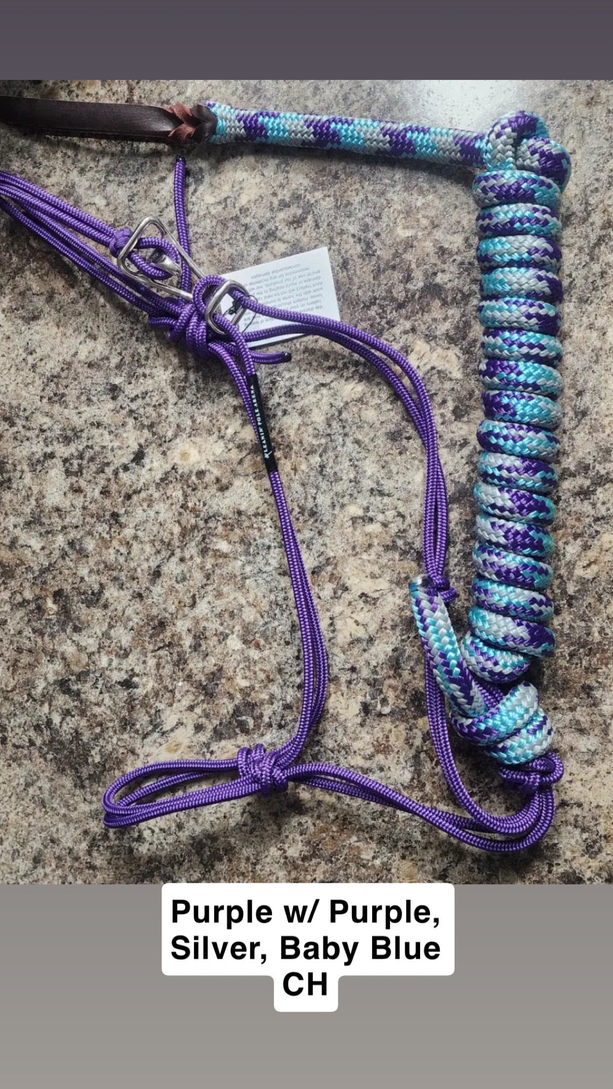 Twisted Knot Halters Rope Halter w/ Easy Off Clip & Lead