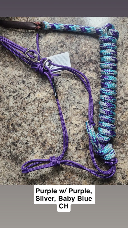 Twisted Knot Halters Rope Halter w/ Easy Off Clip & Lead