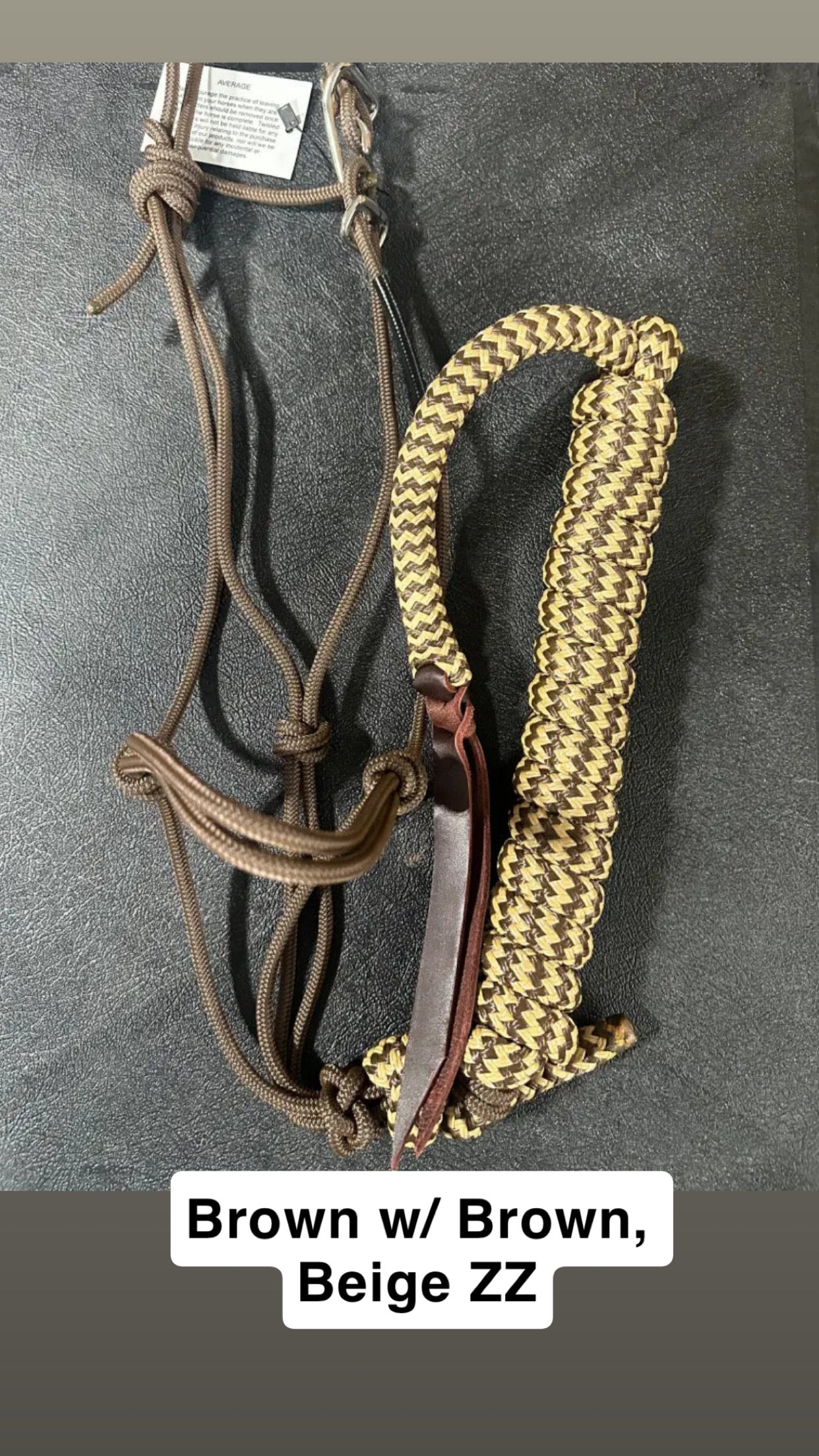 Twisted Knot Halters Rope Halter w/ Easy Off Clip & Lead