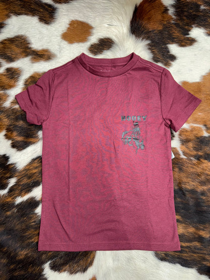 Hooey Boy's Burgundy Lucky Rider Horseshoe T-Shirt