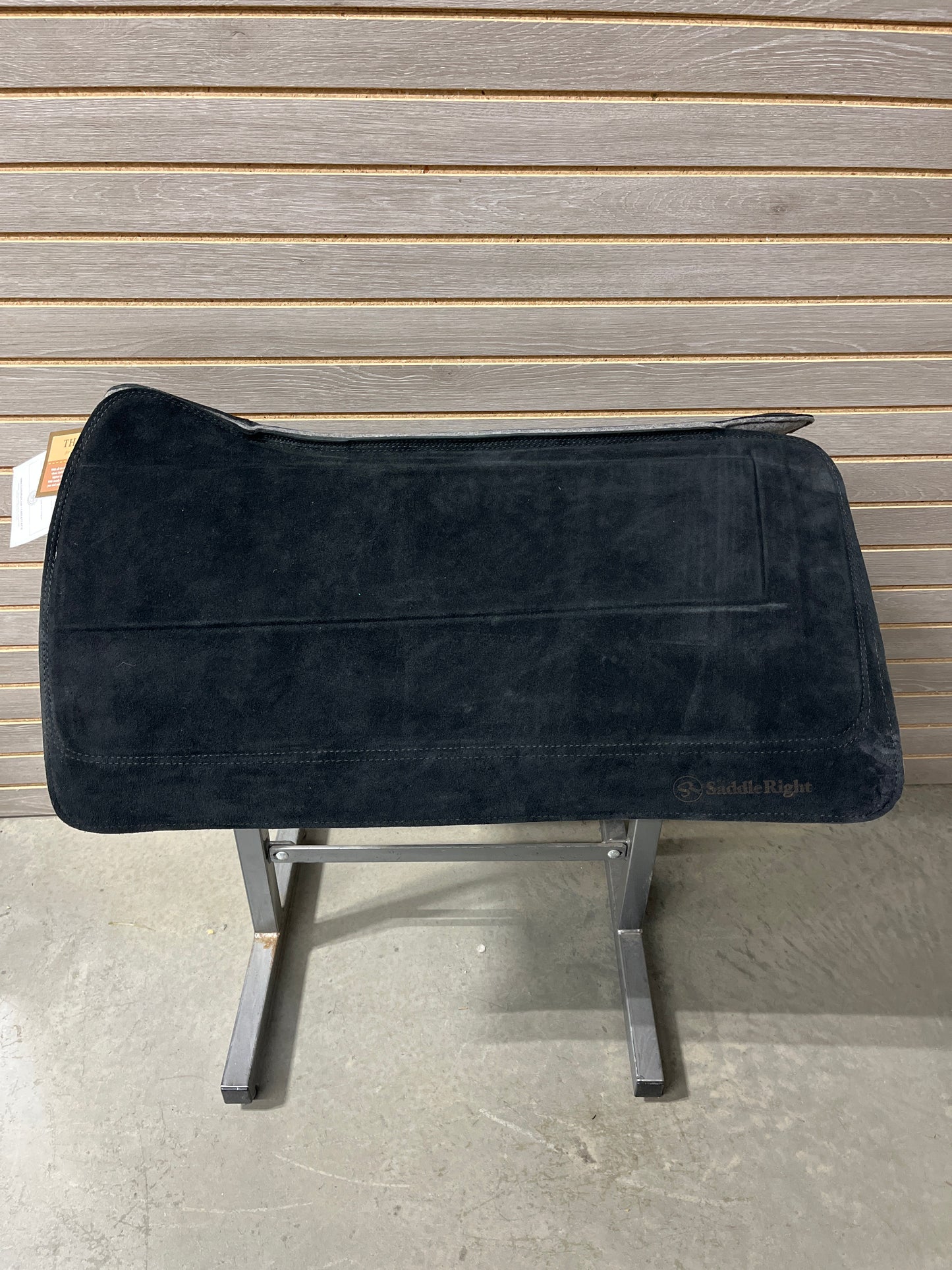 SaddleRight Western All Around Saddle Pad 32" x 32" - Black Suede