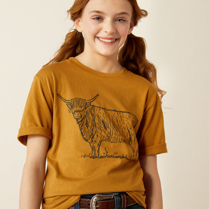 Ariat Girl's Harvest Gold Highlander T-Shirt